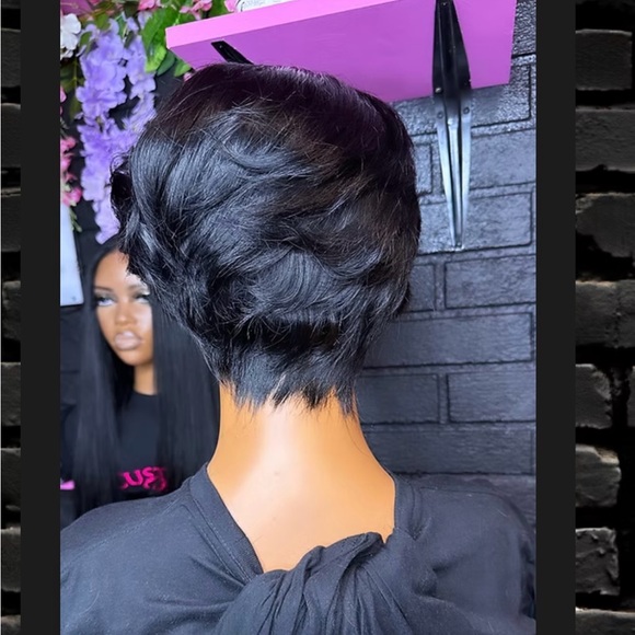 Human Hair Pixie wig by AJ Custom Wigs - Picture 3 of 4